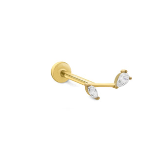 Taşlı Köprü  14 Ayar Altın Piercing