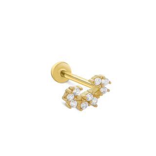 Dokuz Işıltı 14 Ayar Altın Piercing