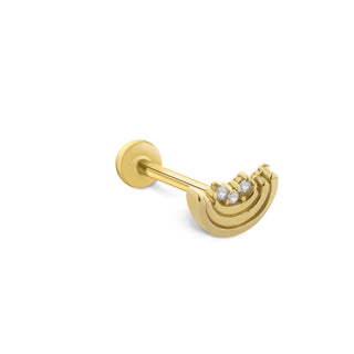 Işıltı Çizgisi 14 Ayar Altın Piercing