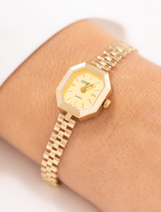 Retro Gold 14 Ayar Kadın Altın Saat