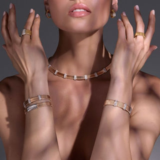 Rose Gold Taşlı Carmenta Kolye
