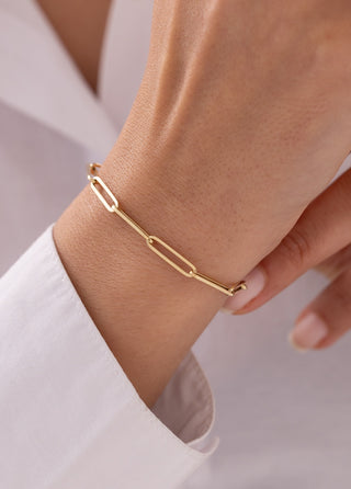 Sade Bağlantı 14 Ayar Altın Bileklik