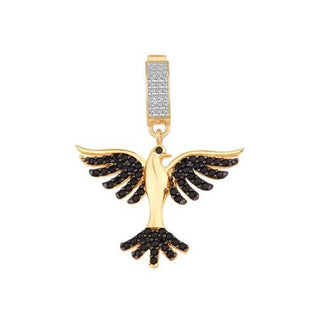 Ema Siyah Anka Kuşu 14 Ayar Altın Charm