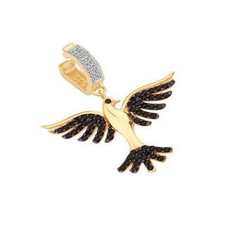 Ema Siyah Anka Kuşu 14 Ayar Altın Charm