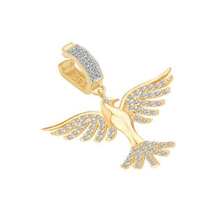 Ema Siyah Anka Kuşu 14 Ayar Altın Charm