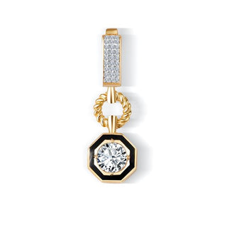 Siyah Mineli Tektaş Charm