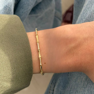 Sade Şıklık 14 Ayar Altın Bileklik