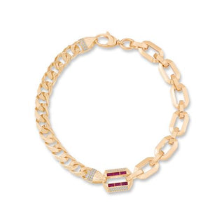 Taşlı Halka Zincir Bileklik