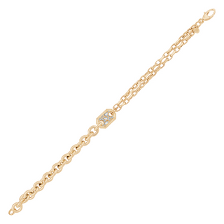 Taşlı Çift Zincir Tasarım Bileklik