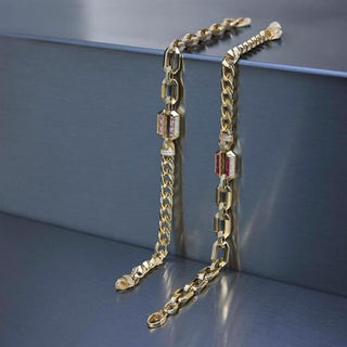 Taşlı Halka Zincir Bileklik