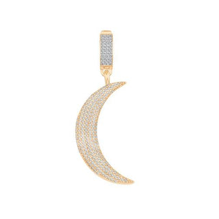 Ema Taşlı Hilal 14 Ayar Altın Charm