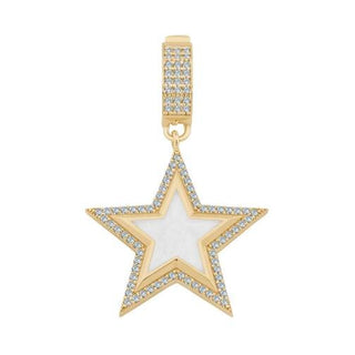 Taşlı Siyah Yıldız Kolye Ucu Charm