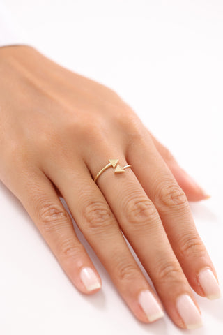 Trend Ok Uçlu 14 Ayar Altın Yüzük